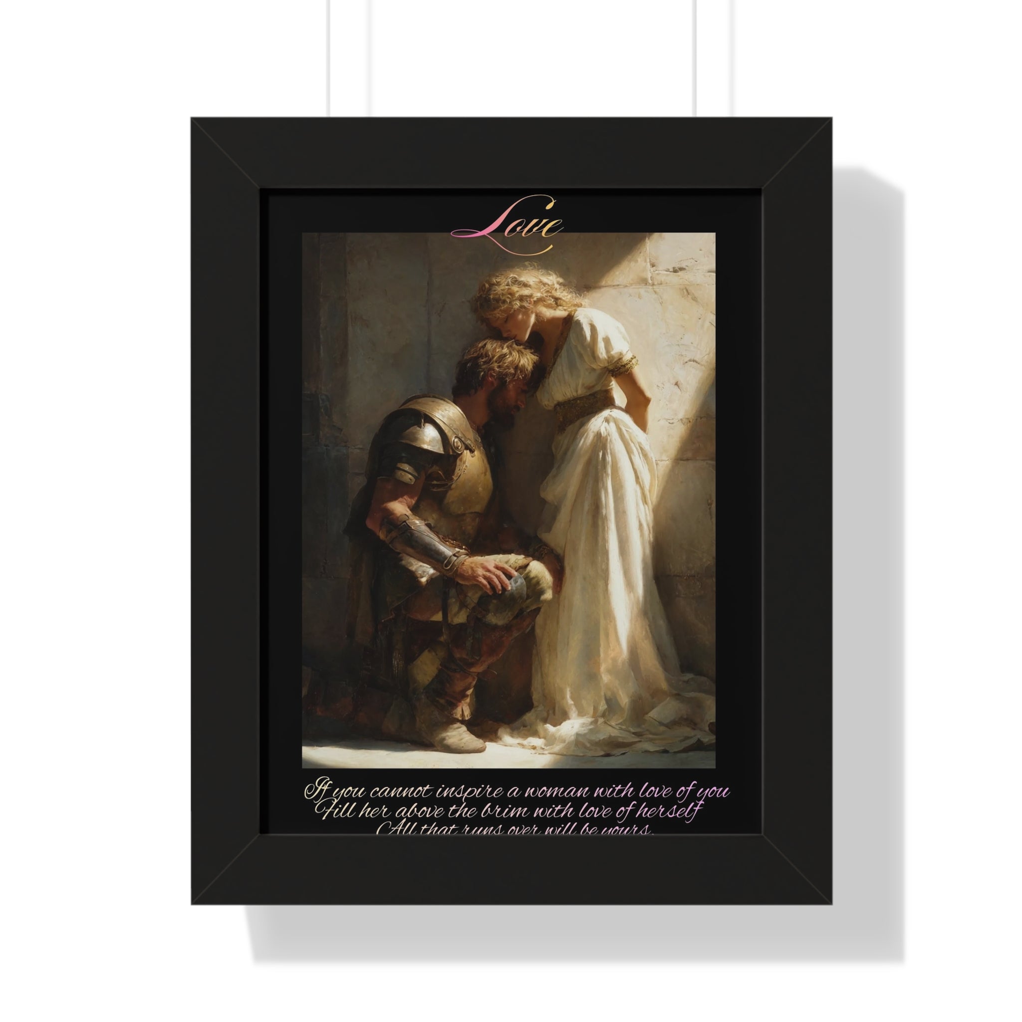 "Love" - Roman Gladiator Themed Art Framed Poster | Museum-Quality Print