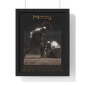 "Mercy" - Roman Gladiator Themed Vertical Framed Poster | Compassionate Wall Art
