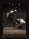 Mercy - Roman Gladiator Themed Art Framed Canvas | Compassionate Wall Art