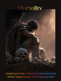 Mortality - Roman Gladiator Themed Art Framed Canvas | Memento Mori Wall Art