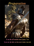 "Preparation" - Roman Gladiator Themed Art Framed Canvas | Motivational Wall Art